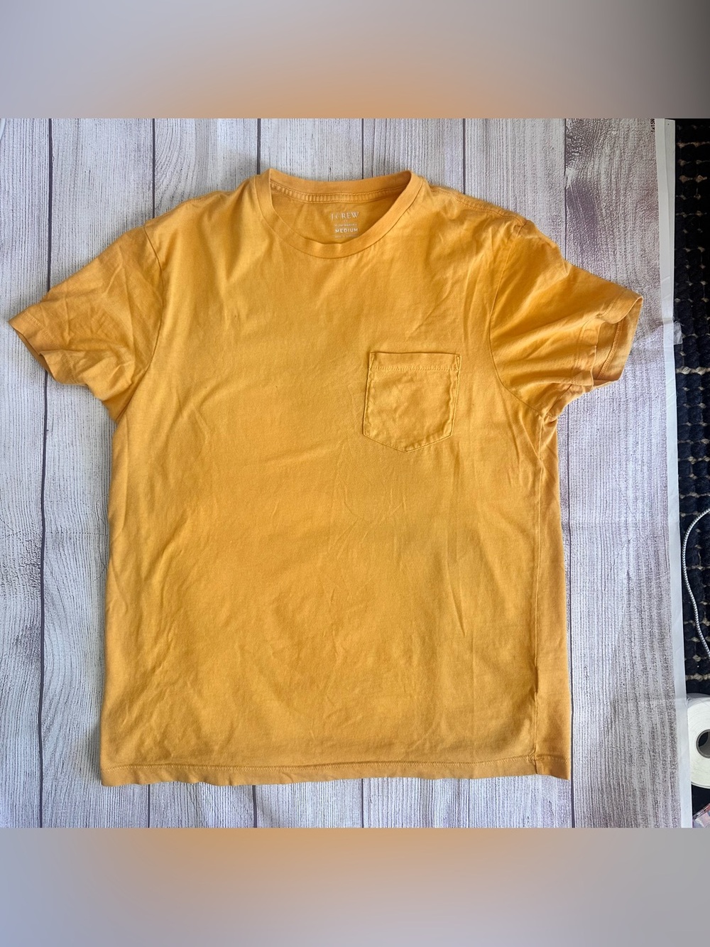 J. Crew Men’s Mustard Short Sleeve Crewneck Pocket Tee